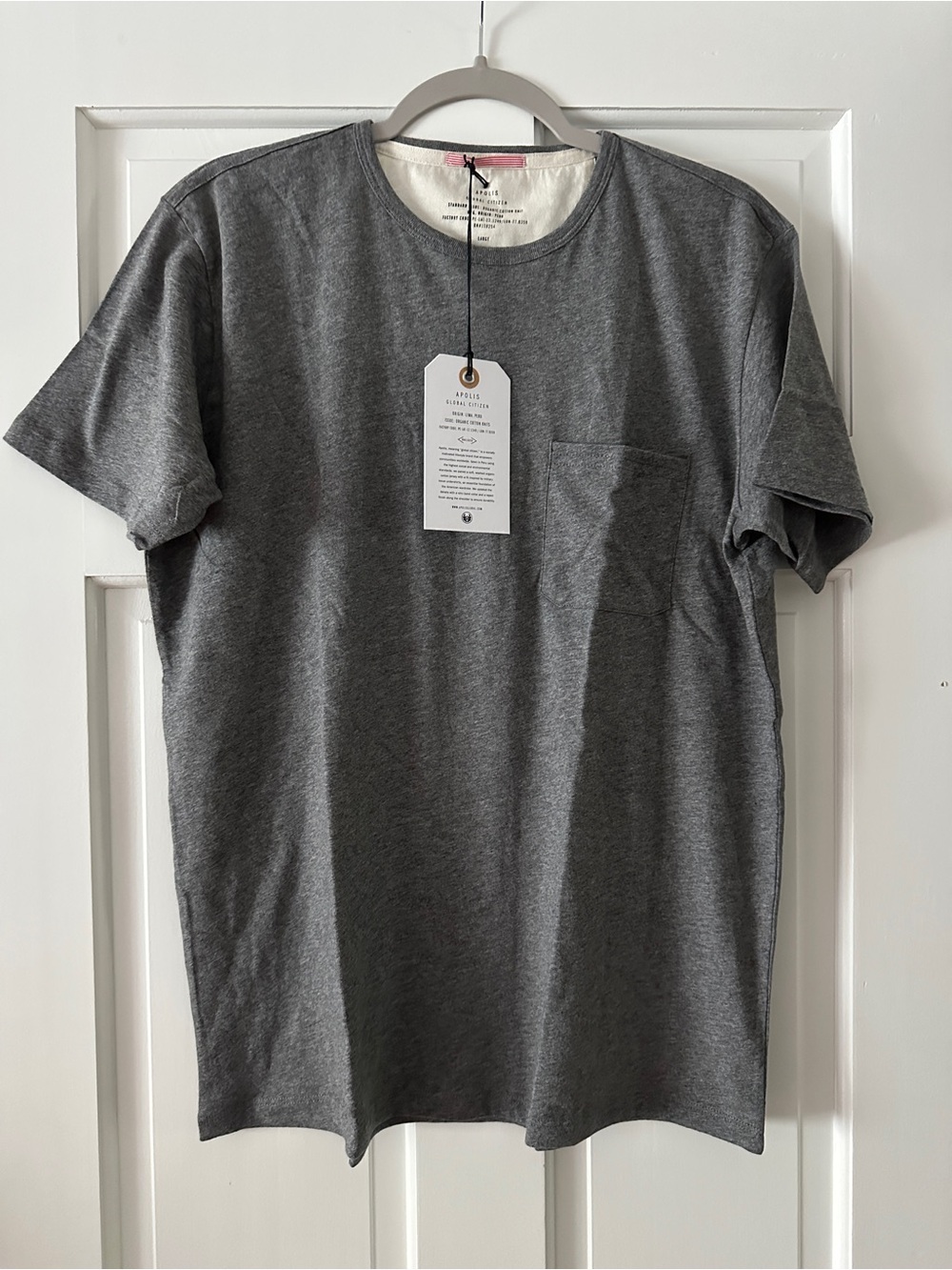 NWT Apolis Global Citizen 100% Organic Cotton Short Sleeve Pocket T-Shirt